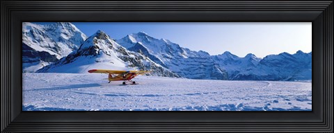 Framed Ski Plane Mannlichen Switzerland Print