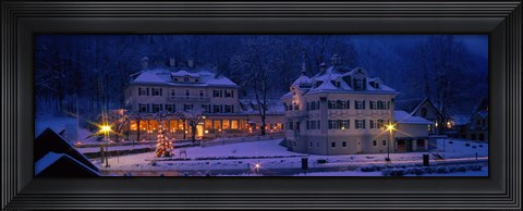 Framed Christmas Lights, Hohen-Schwangau, Germany Print