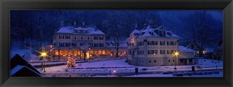 Framed Christmas Lights, Hohen-Schwangau, Germany Print