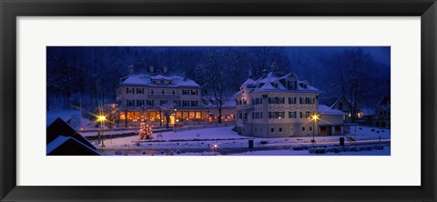 Framed Christmas Lights, Hohen-Schwangau, Germany Print