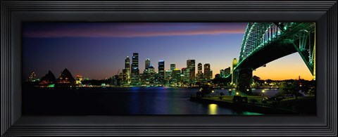 Framed Sydney Australia at dusk Print