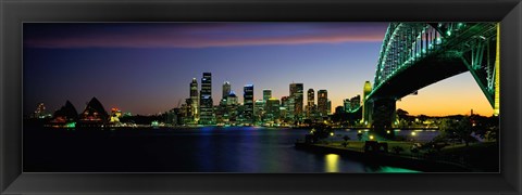Framed Sydney Australia at dusk Print