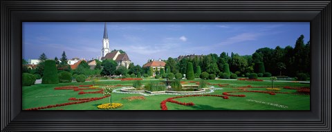 Framed Garden At Schonbrunn Palace (Schloss Schonbrunn), Vienna, Austria Print