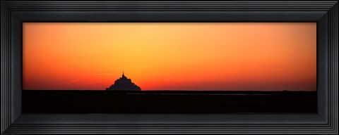 Framed Sunset at Mont Saint Michel Normandy France Print