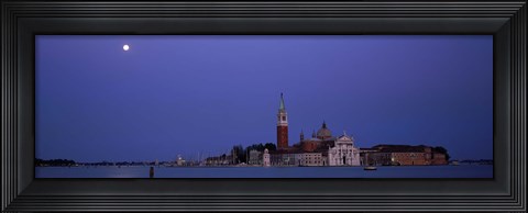 Framed Moon over San Giorgio Maggiore Church Venice Italy Print