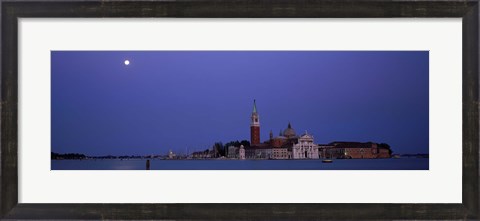 Framed Moon over San Giorgio Maggiore Church Venice Italy Print