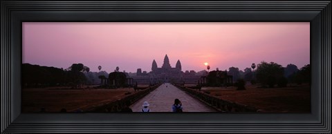 Framed Angkor Wat at dusk, Cambodia Print