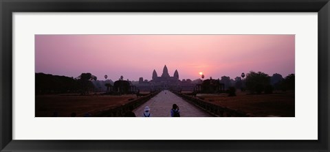 Framed Angkor Wat at dusk, Cambodia Print