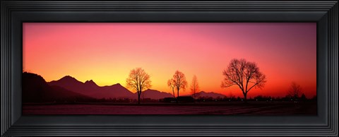 Framed Evening, Schwangau, Germany Print