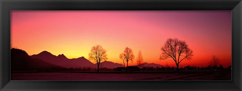 Framed Evening, Schwangau, Germany Print