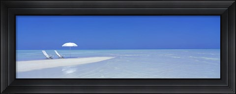 Framed Beach Scene, Digufinolhu, Maldives Print