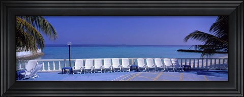 Framed Lounge Chairs, Giraavaru, Maldives Print