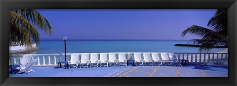 Framed Lounge Chairs, Giraavaru, Maldives Print