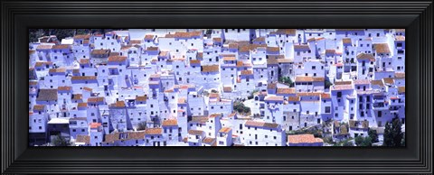 Framed White washed buildings, Casares, Andalucia, Spain Print