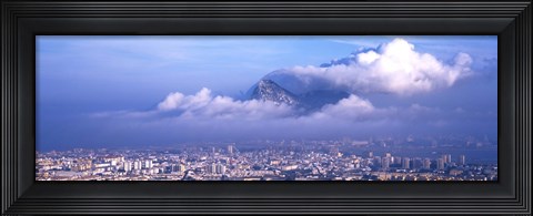 Framed Rock Of Gibraltar, Andalucia, Spain Print