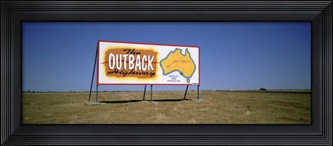 Framed Billboard on a landscape, Outback, Australia Print