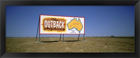 Framed Billboard on a landscape, Outback, Australia Print