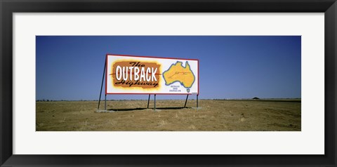 Framed Billboard on a landscape, Outback, Australia Print