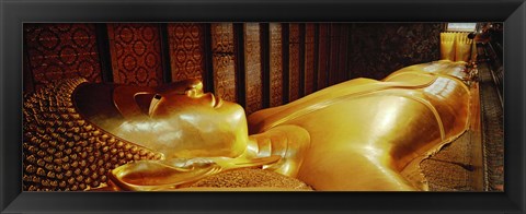 Framed Thailand, Bangkok, Wat Po, Reclining Buddha Print