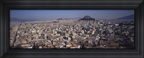 Framed View Of Licabetus Hill and City, Athens, Greece Print