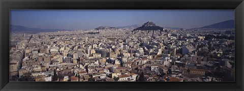 Framed View Of Licabetus Hill and City, Athens, Greece Print