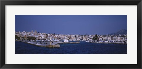 Framed Buildings on the waterfront, Aegina, Saronic Gulf Islands, Greece Print