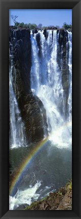 Framed Victoria Falls Zimbabwe Africa (vertical) Print