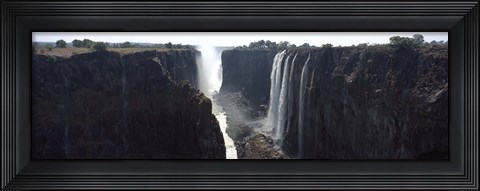 Framed Waterfall, Victoria Falls, Zambezi River, Zimbabwe Print