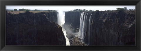 Framed Waterfall, Victoria Falls, Zambezi River, Zimbabwe Print