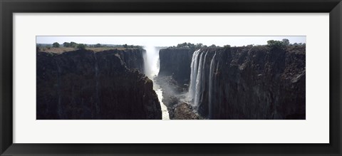 Framed Waterfall, Victoria Falls, Zambezi River, Zimbabwe Print