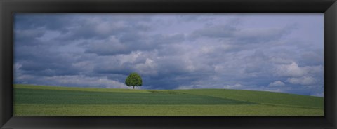 Framed Storm clouds over a field, Zurich Canton, Switzerland Print