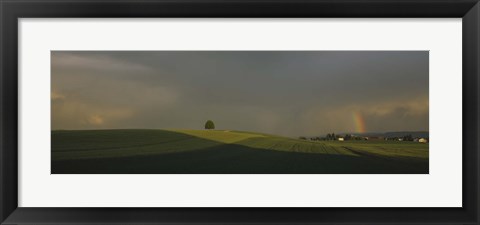 Framed Storm clouds over a field, Canton Of Zurich, Switzerland Print