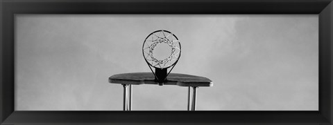 Framed Low angle view of a basketball hoop Print