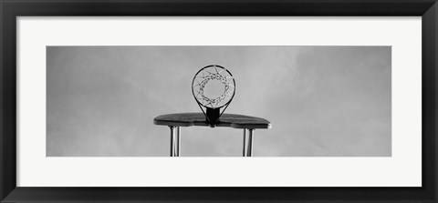 Framed Low angle view of a basketball hoop Print