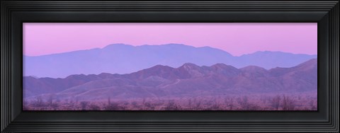 Framed Desert At Sunrise, Anza Borrego California, USA Print