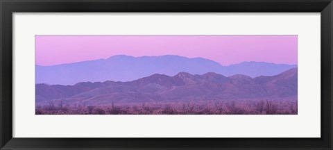 Framed Desert At Sunrise, Anza Borrego California, USA Print