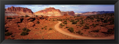 Framed Desert Road, Utah, USA Print