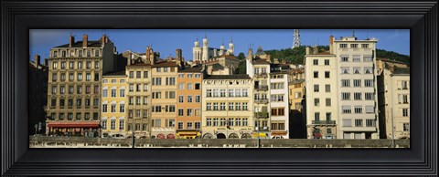 Framed Buildings In A City, Lyon, France Print