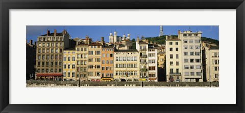 Framed Buildings In A City, Lyon, France Print