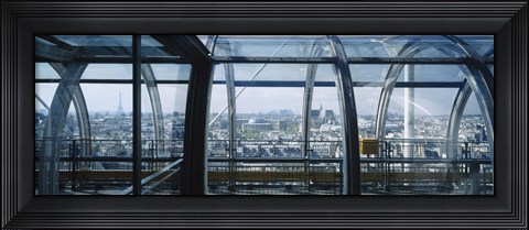 Framed Elevated walkway in a museum, Pompidou Centre, Beauborg, Paris, France Print