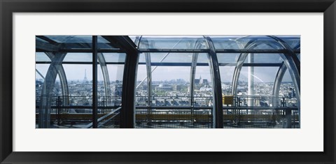 Framed Elevated walkway in a museum, Pompidou Centre, Beauborg, Paris, France Print