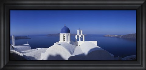 Framed Church Roof, Greece Print
