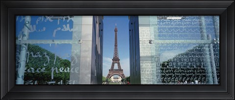 Framed Eiffel Tower through a Window, Paris, France Print