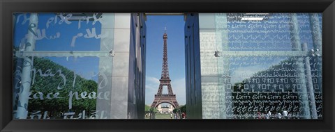 Framed Eiffel Tower through a Window, Paris, France Print