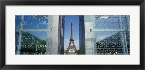 Framed Eiffel Tower through a Window, Paris, France Print