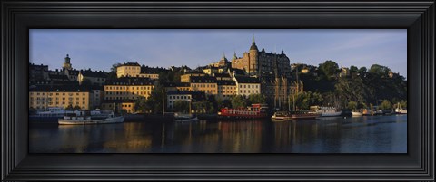 Framed Buildings On The Waterfront, Stockholm, Sweden Print