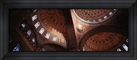 Framed Turkey, Istanbul, Suleyman Mosque, interior domes Print
