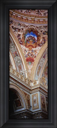 Framed Turkey, Istanbul, Dolmabahce Palace, interior architectural detail of ceiling mural Print