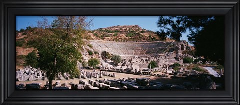 Framed Turkey, Ephesus, main theater ruins Print