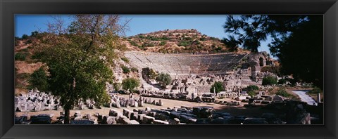 Framed Turkey, Ephesus, main theater ruins Print